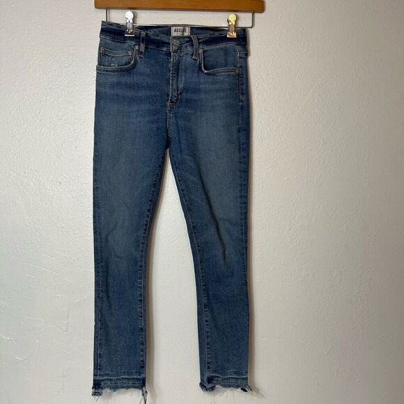 Agolde high rise skinny raw hem jean size 27 - Picture 2 of 8